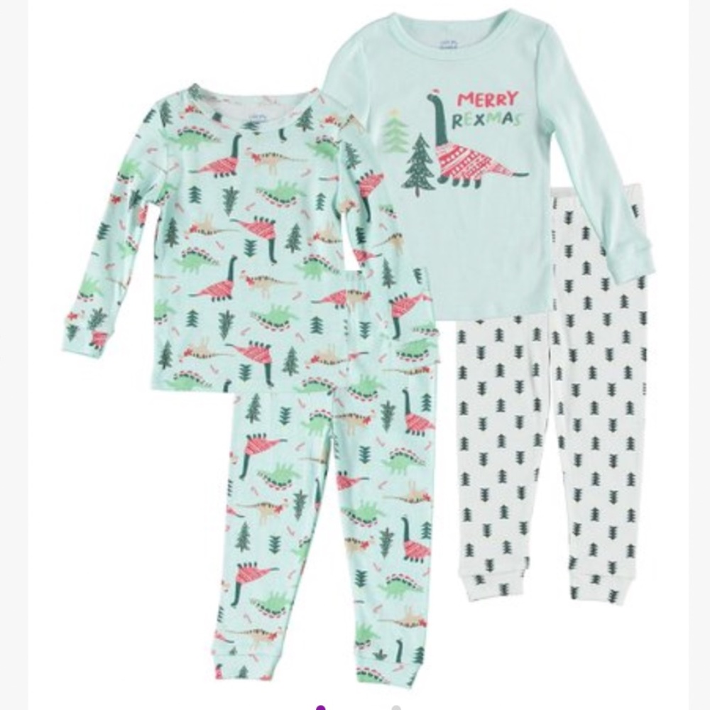 NWT Mint 'Merry Rexmas' Pajama Set Sz 24 month cute pie dreamers